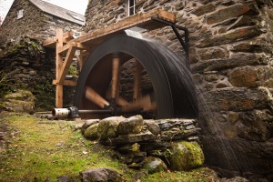 The working mill which is at the side of the house